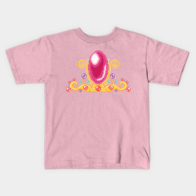 Gem Pixel Art Kids T-Shirt by AlleenasPixels